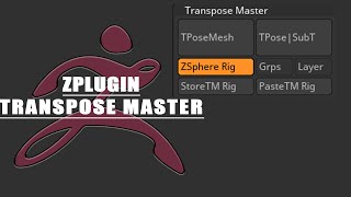 【ZBrush 2022】【memo】ZPLUGIN:transpose master