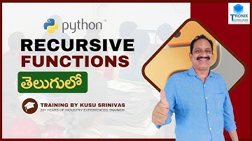 Recursive Functions in Python || Python Training in Hyderabad - KPHB || Python Telugu Course