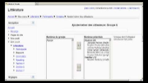 Moodle : Créer des groupes