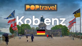 Walking in KOBLENZ / Germany 🇩🇪- Rainy Afternoon - 4K 60fps (UHD)
