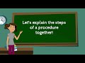 Understanding Events, Procedures, Ideas, and Concepts