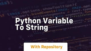 python variable to string