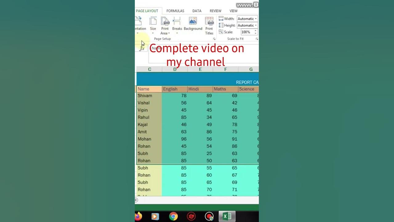 How to print page in excel set print area in excel ytshorts 