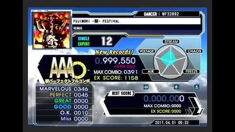 [DDR A] - FUJIMORI -祭- FESTIVAL Expert 999,550 PFC AAA