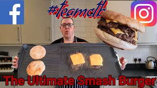Half Pound Smash Burger On A Hotplate