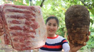 Taro With Pork Ribs Cooking / Yummy Soup Recipe / Cooking With Sreypov.