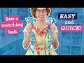 How to sew a fabric covered belt easy matching belt vintage sewing tutorial