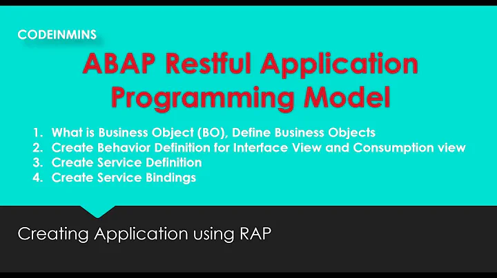 Part 3 : ABAP Restful Application Programming Model (Creating Fiori App)