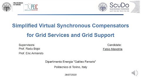 Fabio Mandrile - Simplified Virtual Synchronous Compensators  for Grid Services and Grid Support