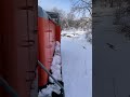 Зимняя Сказка в горах! Апшеронская УЖД! Поезд узкоколейка едет зимой #snow #snowfall #train #railway