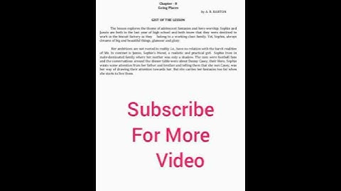 Going Places Class 12 | Going Places Notes #Shorts