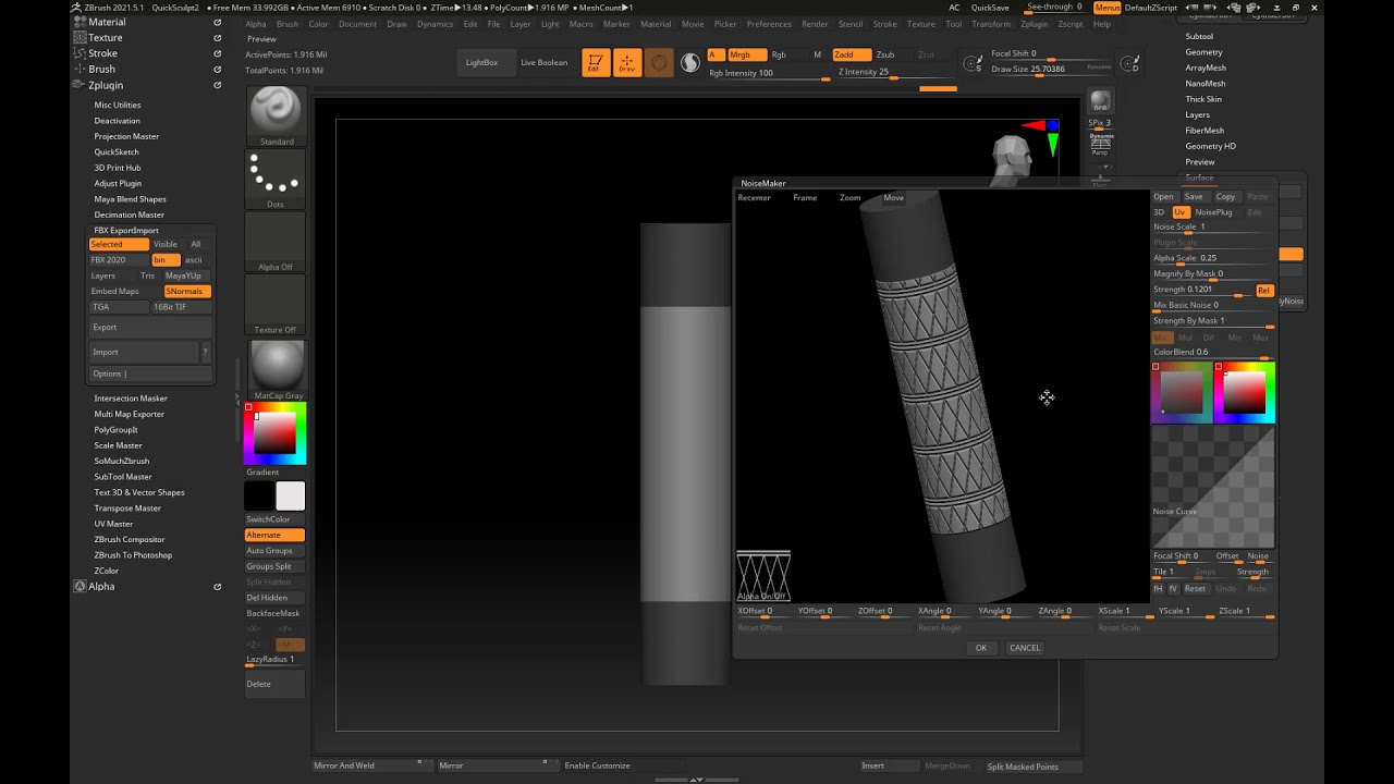 cylinder file for zbrush