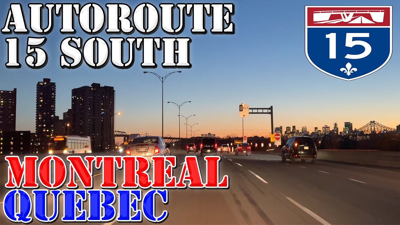 AR-15 South - Montréal - Quebec - 4K Sunset Highway Drive