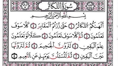 102-سورة التكاثر برواية قالون_القارئ فاروق إبراهيم