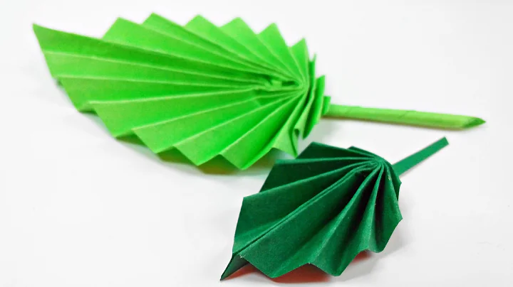 Origami leaf paper(leaves) diy design craft making tutorial easy cutting from paper step by step