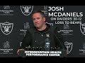 &#39;We all know that wasn&#39;t good enough&#39;: Josh McDaniels on Raiders&#39; 30-12 loss to Bears