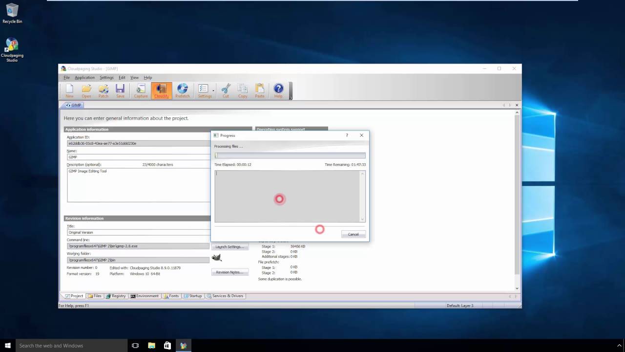 Cloudpaging Studio GIMP Compress Encrypt With PF Final YouTube