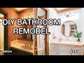 Extreme DIY Bathroom Makeover On A Budget!  #diy #makeover