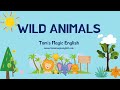 Wild animals talking flashcards with toms magic english