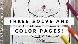 Multiply with 12 Color by Number
