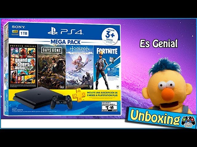 Unboxing Mega Pack Ps4 Slim Gta - DaysGone - Horizon El Mejor
