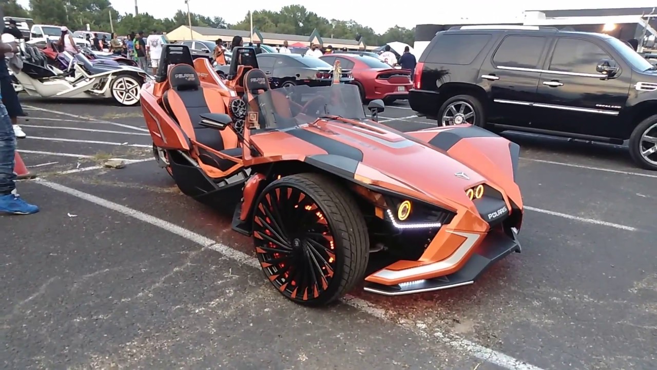 Custom Orange SlingShot On 22s DaHouse Of Ohhwee Car Show East St.Louis