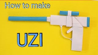 How to a make paper gun uzi diy | How to make paper uzi | paper gun | Uzi weapon | Origami uzi gun