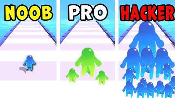 Noob vs Pro vs Hacker in Dino Runner 3D