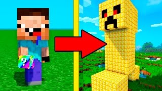 НУБ ПРОТИВ КРИПЕР ИЗ ЛАКИ БЛОКОВ В МАЙНКРАФТ ! ТРОЛЛИНГ НУБА В MINECRAFT Мультик