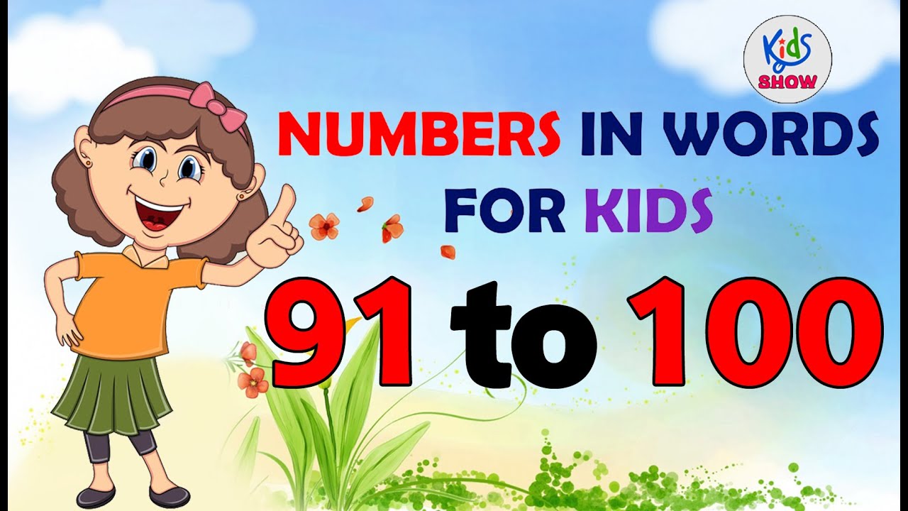 91 to 100 Numbers in Words | 91 to 100 numbers | 91 in words - YouTube