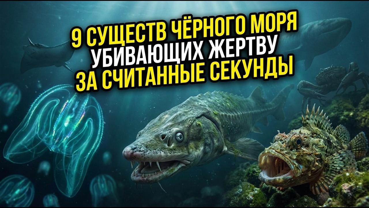 9 БИОЛОГИЧЕСКИХ МОНСТРОВ ЧЁРНОГО МОРЯ — Существа Которых НЕ ДОЛЖНО СУЩЕСТВОВАТЬ