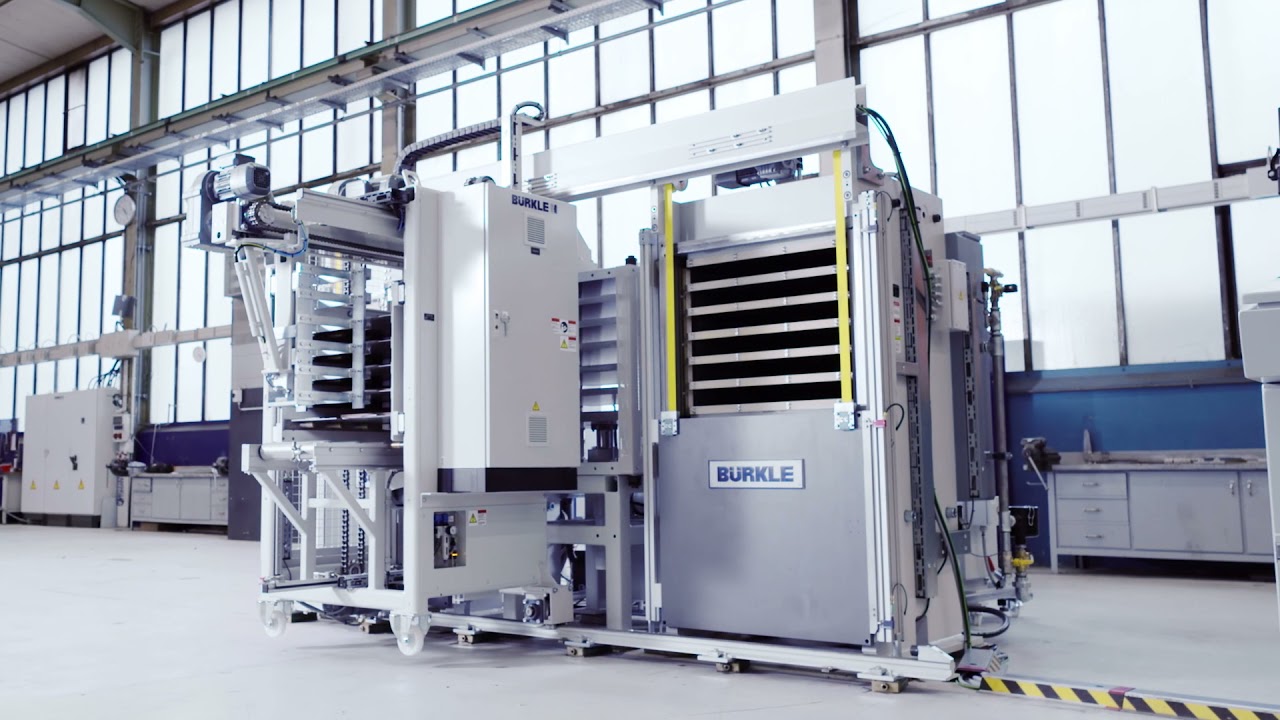 BÜRKLE Laminating Line Laminating and Press system WorkCell YouTube