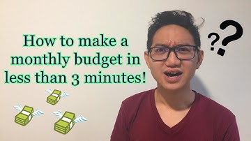 How to make a monthly budget in 3 minutes!
