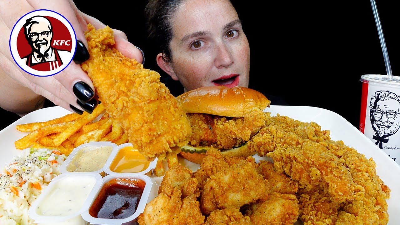 ASMR | KFC | CHICKEN TENDERS & CHICKEN NUGGETS, FRIES | MUKBANG EATING SHOW