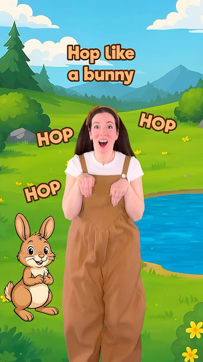 Hop like a Bunny (🇬🇧 English version) - The animal song #dance #fun #learning #kids #toddlers