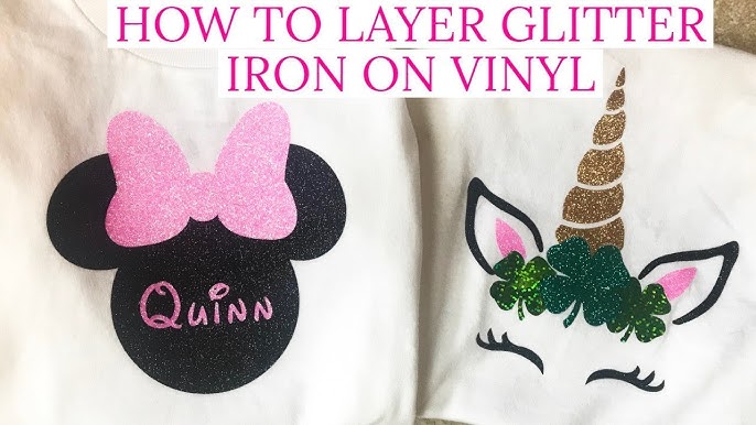 How to Layer Glitter and Regular Iron On Vinyl