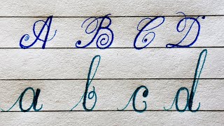 Aa Bb Cc Dd | Cursive letter writing | How to write English atoz letter in cursive | Cursive atoz