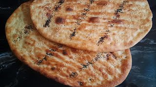 طرز تهیه نان پنجه کشll پختن نان بربری ایرانیNaan barbari ll  Naan panjakash ll
