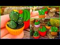 Miniature polymer clay cactus