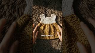 Crochet frock pattern 🧶 beginners friendly #crochet #baby #babygirl #frock #beginnerfriendly#shorts