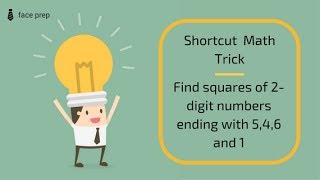 How to find square of 2-digit numbers ending with 5, 4, 6 and 1