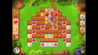 GardenScapes Level 283 no boosters (16 moves)