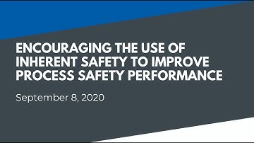 What is an Inherently Safer Design Study?