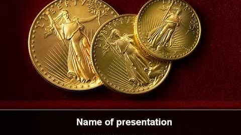 Golden Dollars PowerPoint Template by PoweredTemplate.com