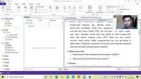Demonstrasi penggunaan NVIVO ( Input data, Coding, dan Visualisasi data ) Annafi 6101419087