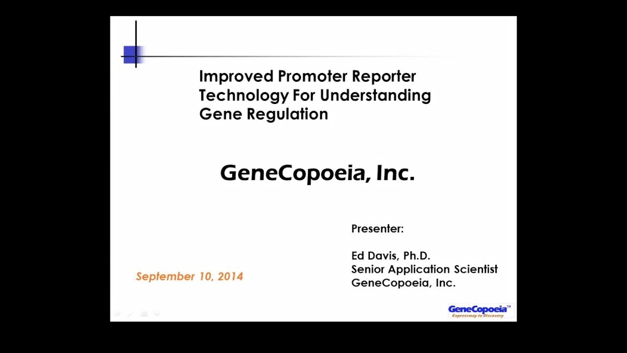 Promoter Technology Improved Promoter Reporter Technology For Understanding Gene Regulation ...