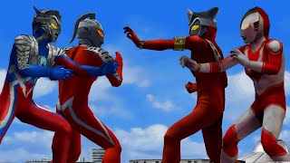 Download lagu ULTRAMAN ZERO & ULTRASEVEN VS ULTRAMAN LEO & JACK - ULTRAMAN FIGHTING EVOLUTION