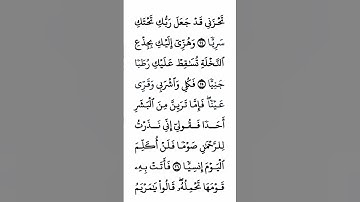 القرآن الكريم سورة مريم #القرآن_الكريم #راحة_نفسية #اطمئن #رمضان