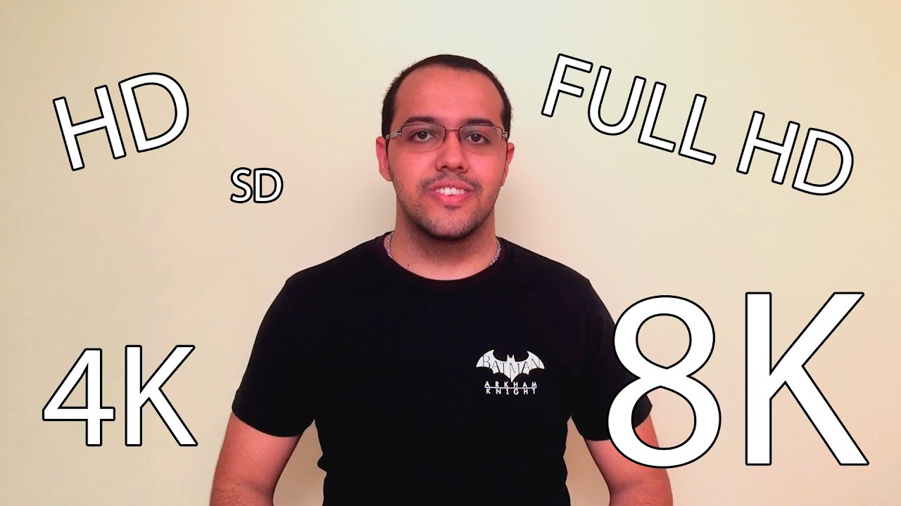 Resoluções, SD, HD, FULL HD, 4K e 8K