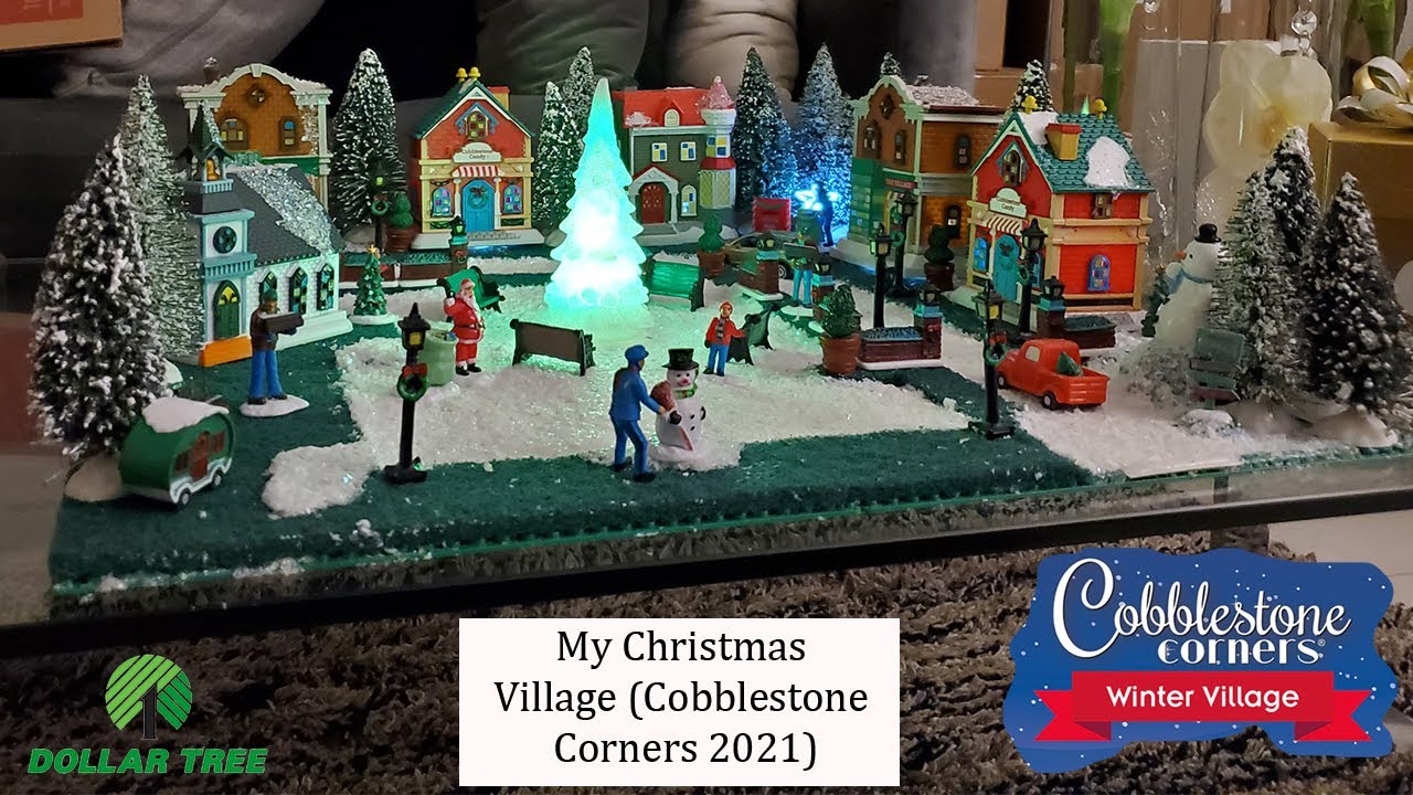 cobblestone corners winter village 49 pieces dollar tree｜TikTok Search